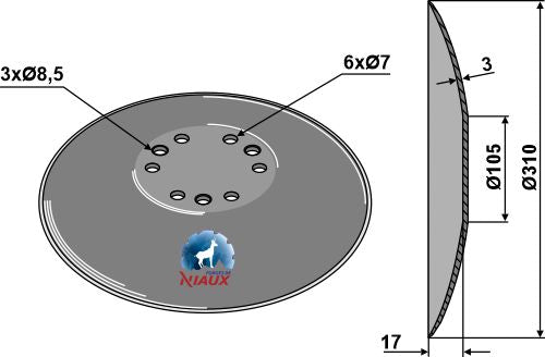 Kylvökiekko Ø310x3