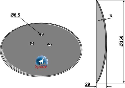 Kylvökiekko Ø350x3