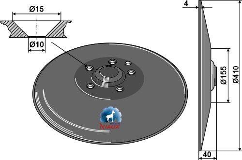 Kylvökiekko Ø410x4