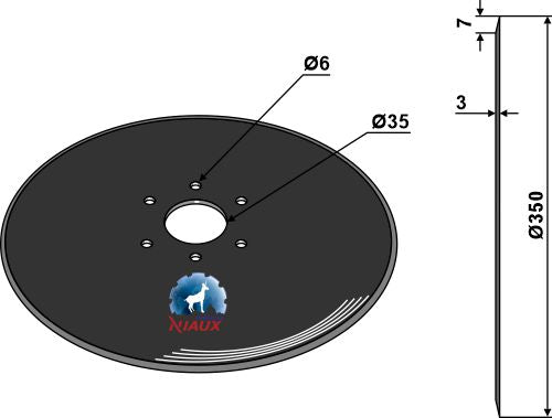 Kylvökiekko Ø350x3
