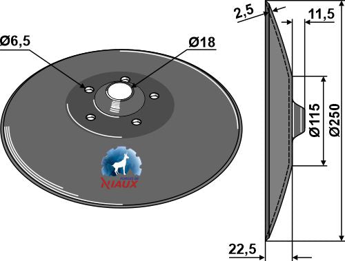 Kylvökiekko Ø250x2,5