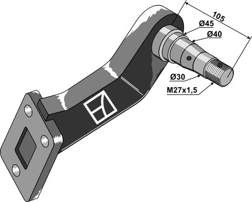 Laakerilaippa akselilla - oikea malli