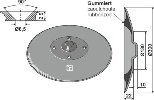 Kylvökiekko Ø300x2,5