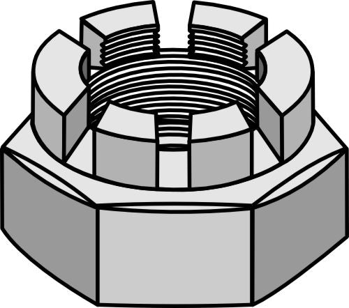 Kuusiokantamutteri M 30 x 3,5, 30x30 neliöakselille