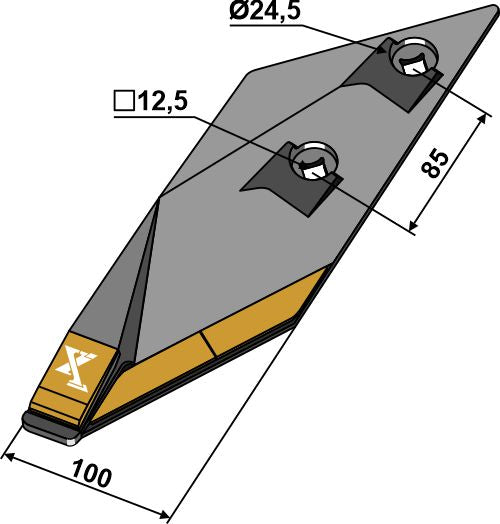 Auranterä B2SHL - vasen - Kova metalli