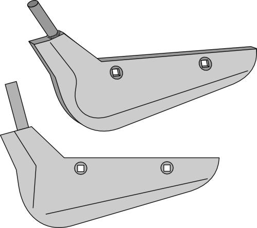 Juurikasnostimen terä, vasen malli