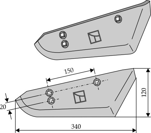 Juurikasnostimen terä, oikea malli
