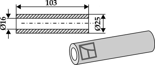Pensas 103 x Ø16 x Ø25
