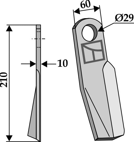 Flail 210x60mm - vasen