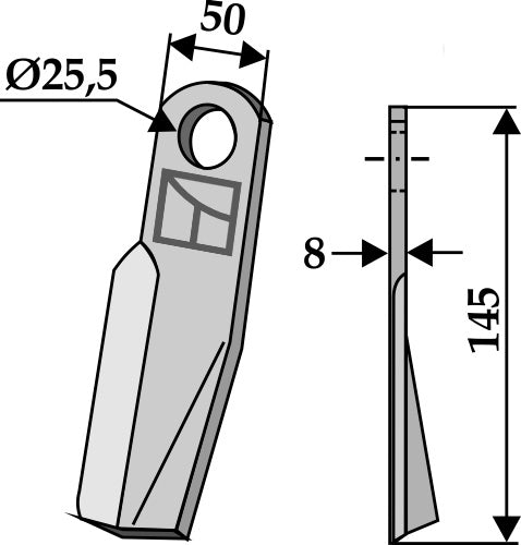 Flail 145x50mm - oikea