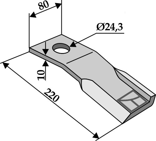 Flail 220x80mm - oikea