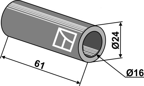 Etäisyys puska 61xØ16xØ24