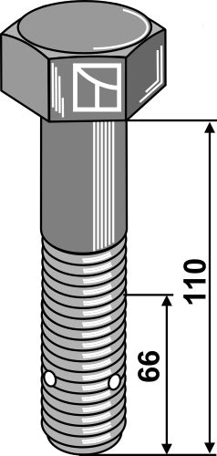 Kuusiokantapultti - M24x3 - 10,9