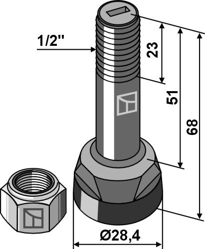 Kantojyrsin hammas Ø28,4