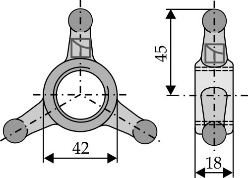 Lukkomutteri tähti-kolmio