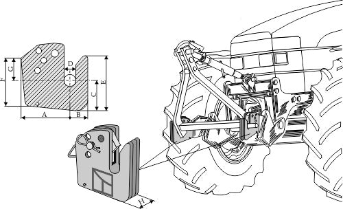 Puoliautomaattinen koukku etuvoimansiirtoon - Cat ll-l