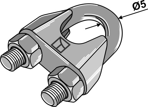 Lankakaapelikiinnikkeet DIN 741 -standardin mukaiset, galvanoidut