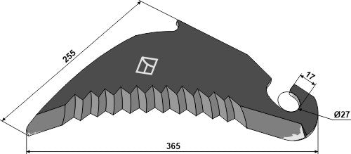 Pyöreä paalausveitsi 365 mm
