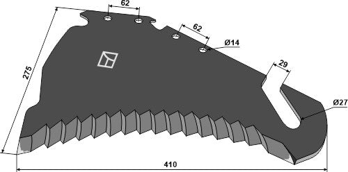 Silage-veitsi 410 mm
