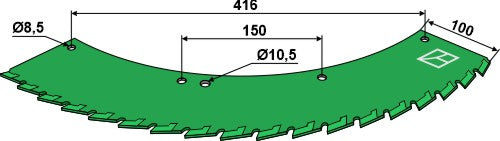 Sahanterä - oikea - volframikarbidipinnoitettu