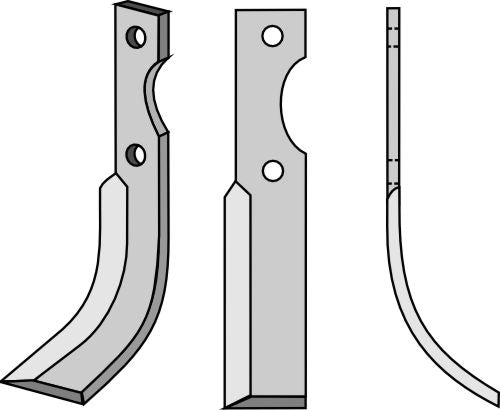 Terä 220 x 40 mm, oikea