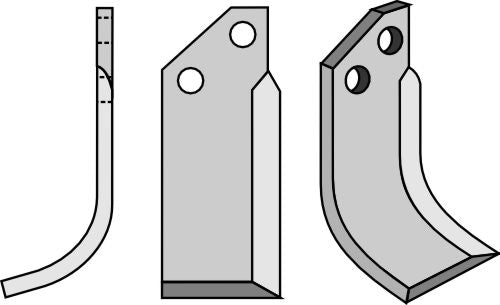 Terä 130 x 45 mm, vasen