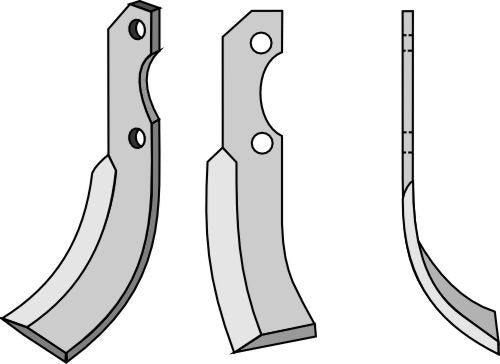 Terä 200 x 40 mm, oikea