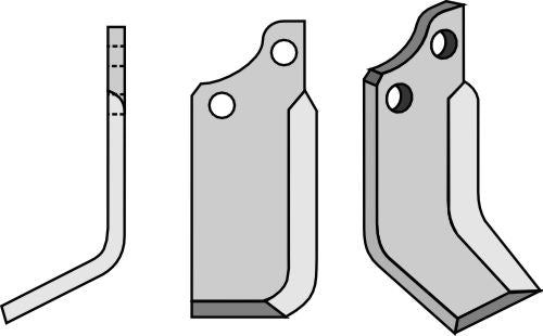 Terä 130 x 40 mm, vasen