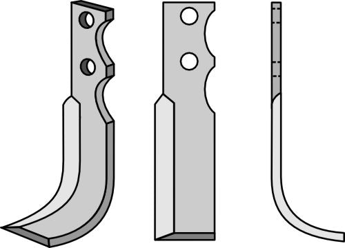 Terä 190 x 45 mm, oikea