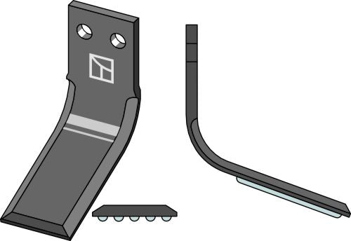 Kultivaattorin terä DURAFACE 121x50mm