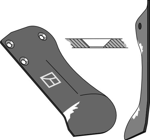 Kupumainen kyntöaura vasemmalla (viiniköynnösten rikkaruohonpoistaja vasemmalla)
