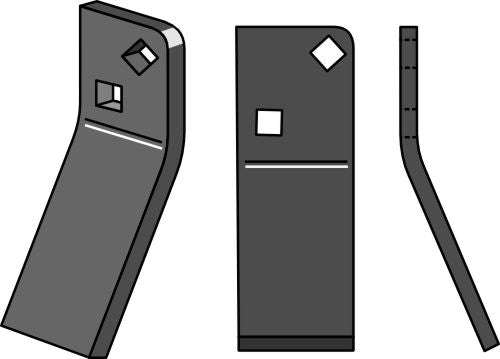 Pyörivä piikki 215 x 70 mm, oikea