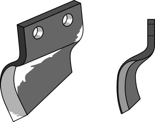 Kaivinkoneen terä - vasen malli