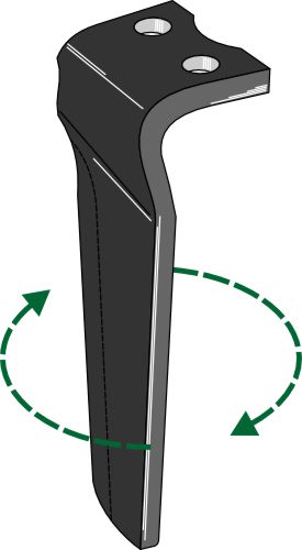 Pyörivän äes terä 315 mm, oikea