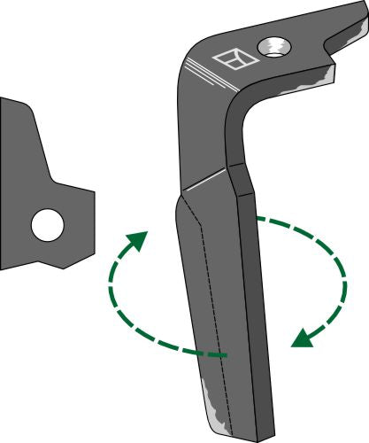 Pyörivän äes terä 295 mm, oikea