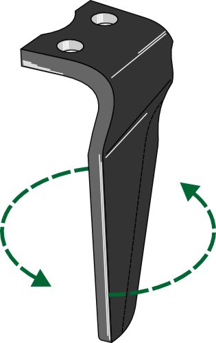 Kierrekynsien piikki, vasen