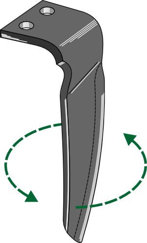 Kierrekultivaattorin piikki 300 mm, vasen