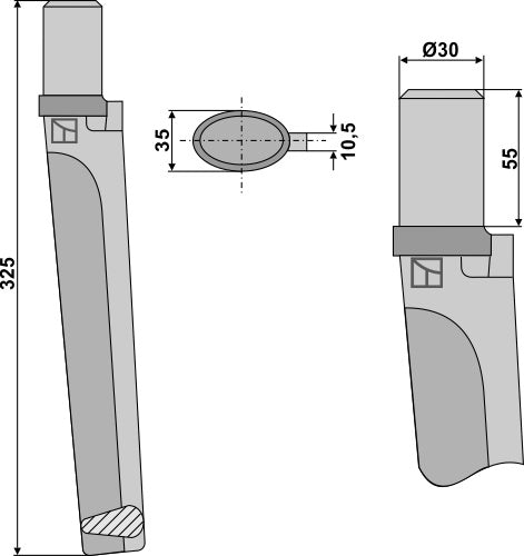 Pyörivän äesän piikki