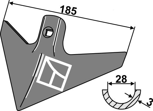 Avrettingsfreser 185 mm