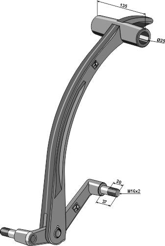 Monteringsarm for rotorhakke med kompensatorstang
