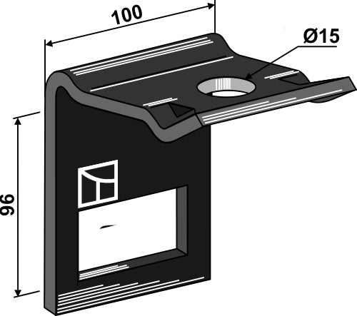 Klemme for tind 70x12