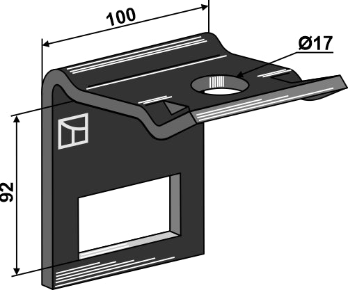 Klemme for tind 70x12