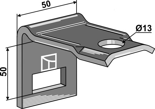 Klemme for tind 32x10