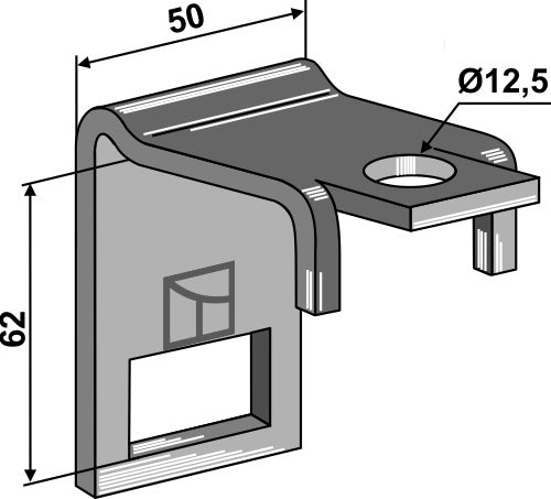 Klemme for tind 32x12
