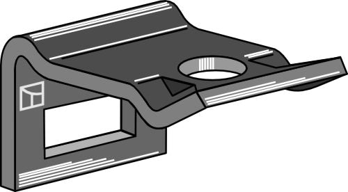 Klemme for tind 32x10 - 32x12 - Pulverlakkert