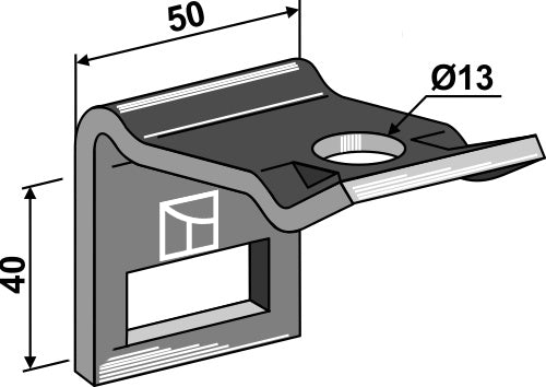 Klemme for tind 32x12