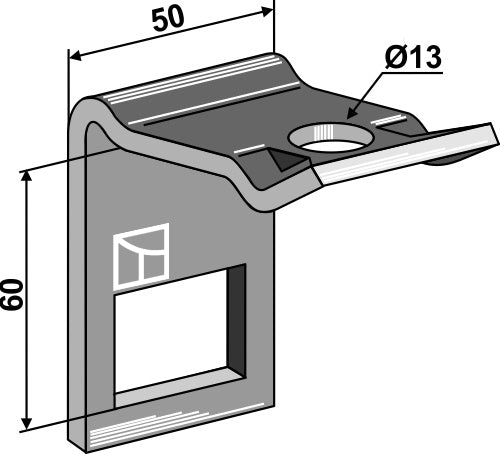 Klemme for tind 32x10 med forsterkningsfjær 32x10