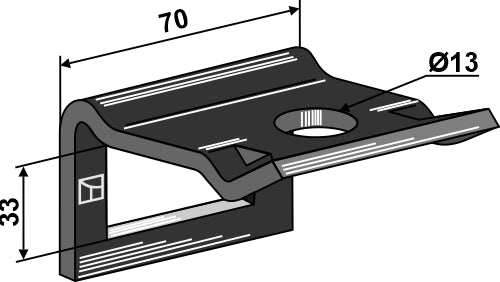 Klemme for tind 40x12