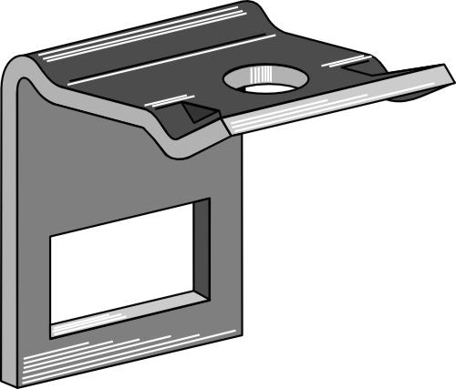 Klemmer for tind 45x12 med forsterkningsfjær 45x10