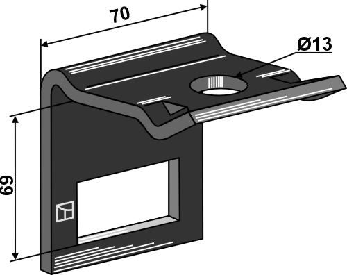Klemmer for tind 45x10 med forsterkningsfjær 45x10
